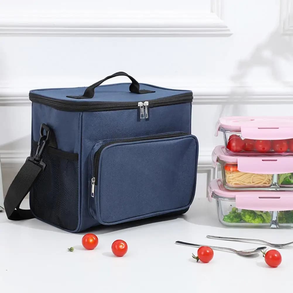 Portable Lunch Bag Fashionable Storage Bag Office Lunchbox With Adjustable Shoulder Strap Insulated Case