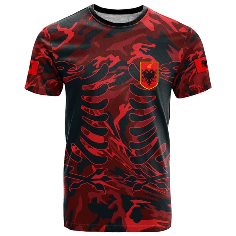 Dropshipping Jersey Football Albania Jersey 2024 Soccer Team T-Shirt 3D Albanians Emblem Flag T Shirts Tee Shirts Free Shipping