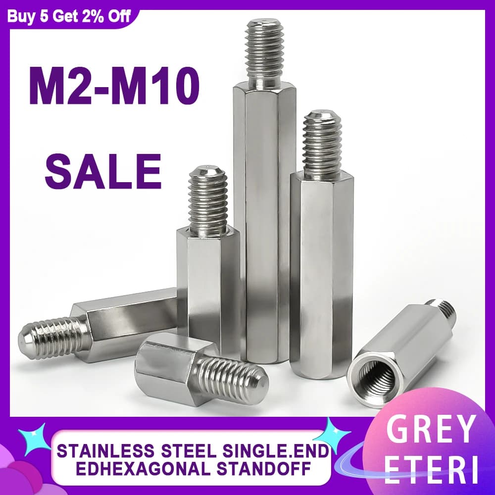 304 Stainless Steel Standoff PCB Support Male Female Hex Board Spacing Screw Column Pillars Spacers Bolt M2 M2.5 M3 M4M5M6M8M10