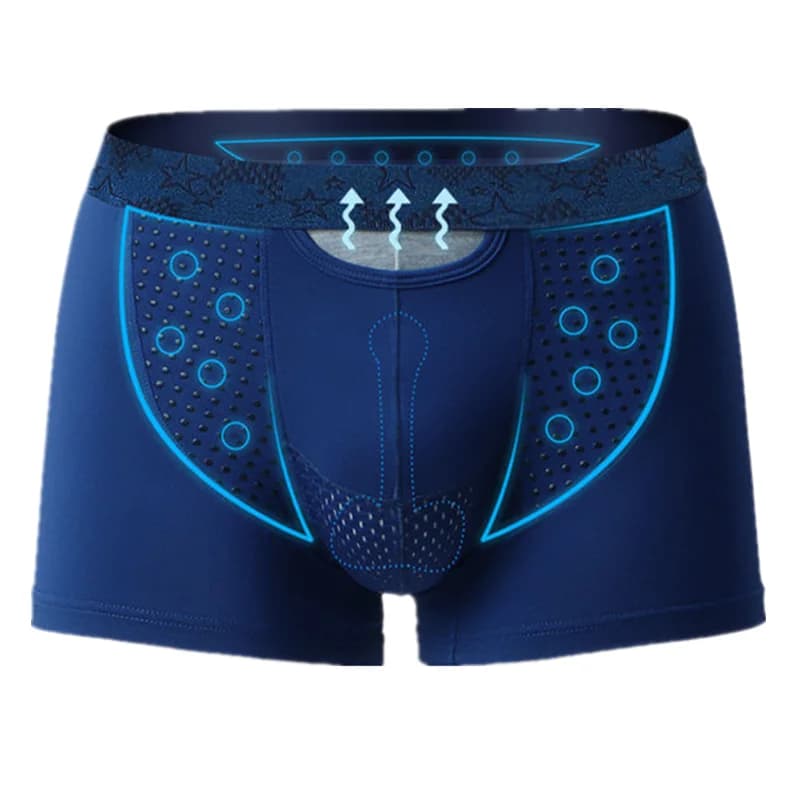 Men's Underwear Modal Push Up Boxer Shorts Breathable Nylon Pouch Panties Man Magnetic Bullet Separation Penis Underpants Cueca