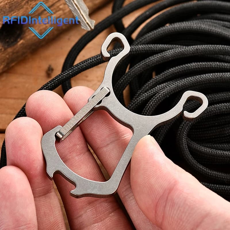 Multi-Functional Titanium Alloy Bottle Opener EDC Tools Keychain Emergency Window Breaker Self Defense Weapon Survival Supplies