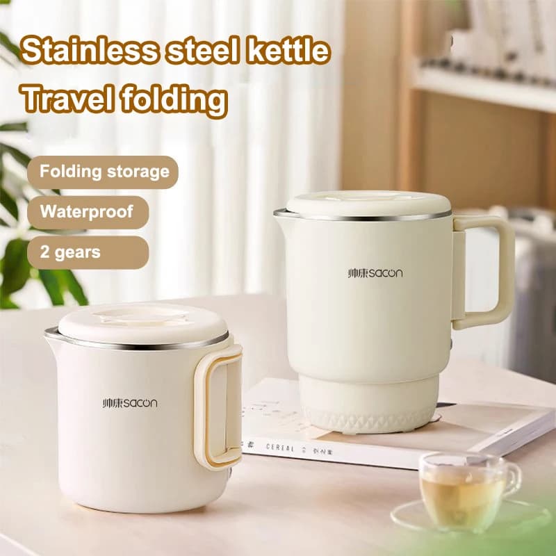 2025 New 3 in 1 Multifunctional Rice Cooker Portable Small Travel Electric Kettle Household Foldable Electric Cooker Hot Pot