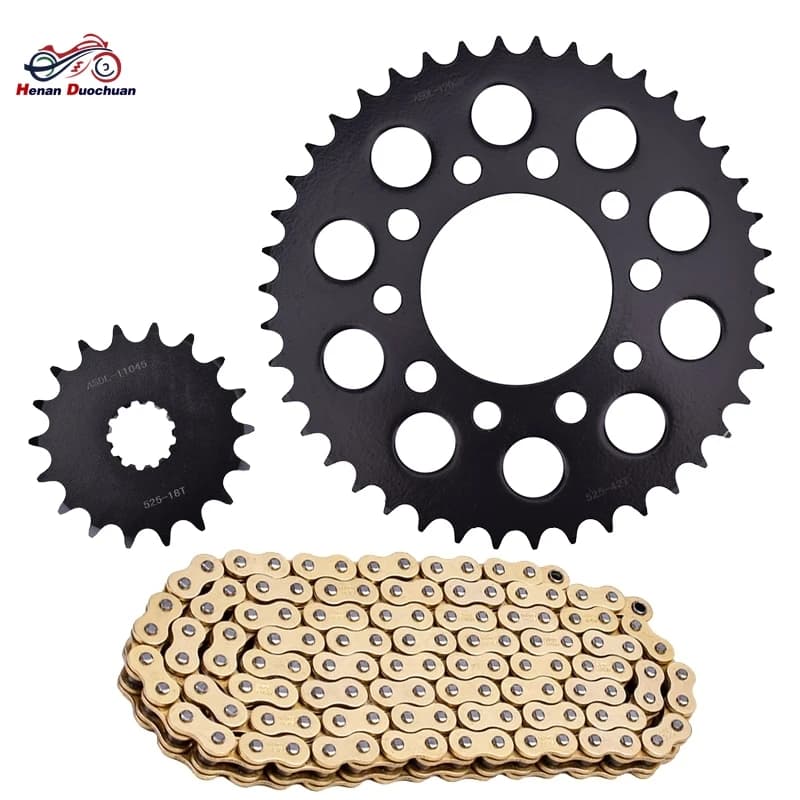 525 120L 18T 42T Motorcycle Part Front Rear Sprocket Chain Set for Triumph 800 865 America Speedmaster Drivetrain & Transmission