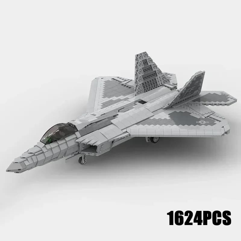 Moc Building Bricks Military Fighter Model 1:35 F-22 Raptor Technology Modular Blocks Gifts Christmas Toys DIY Sets Assembly