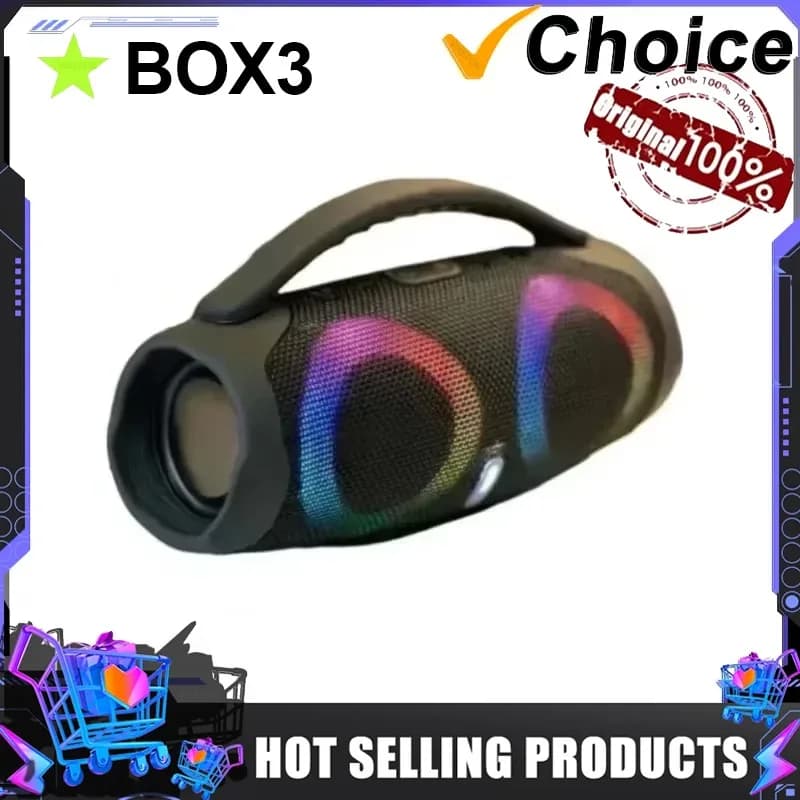 Portable Waterproof 100W High Power Bluetooth Speaker RGB Colorful Light Wireless Subwoofer 360 Stereo Surround TWS FM Boom Box