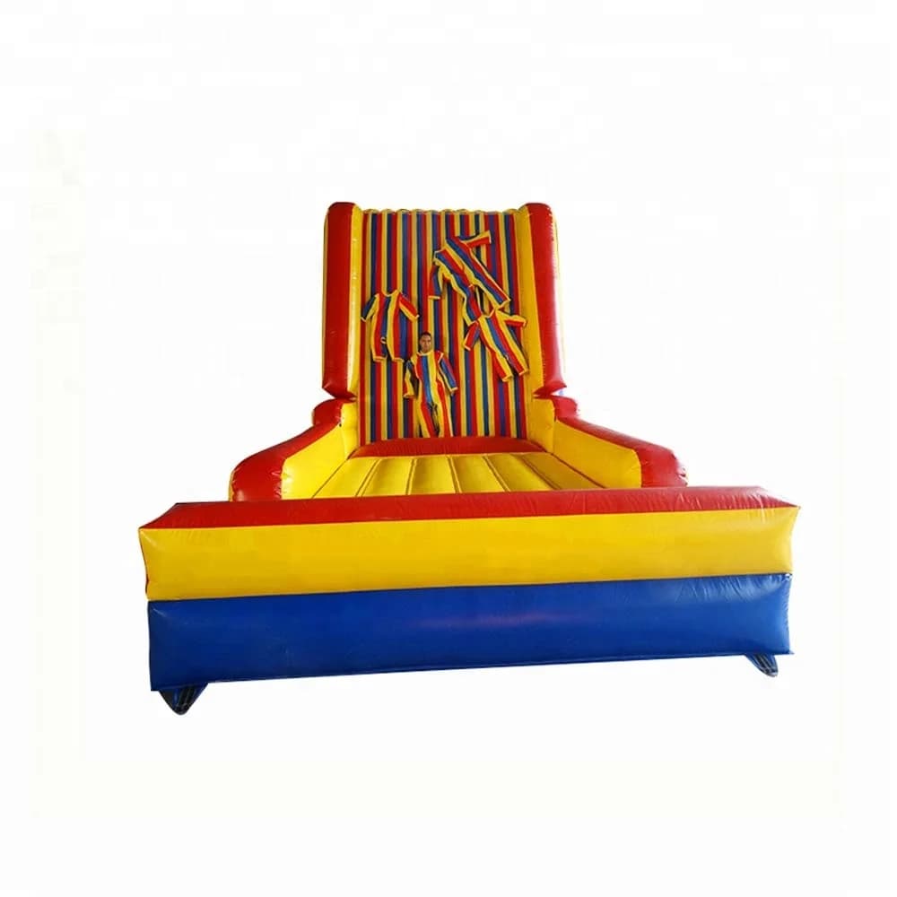 Commercial interactive game inflatable climb stick suit wall/inflatable climbing sticky jumping wall