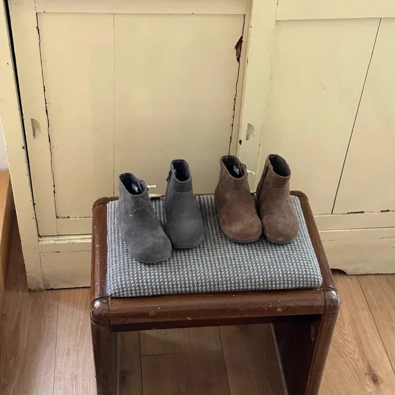 2024 New Children Shoes Fashion Toddler Casual Shoes Soft Soled Winter Cotton Boots Simple Anti Slip Barefoot Shoes Kids Tenis