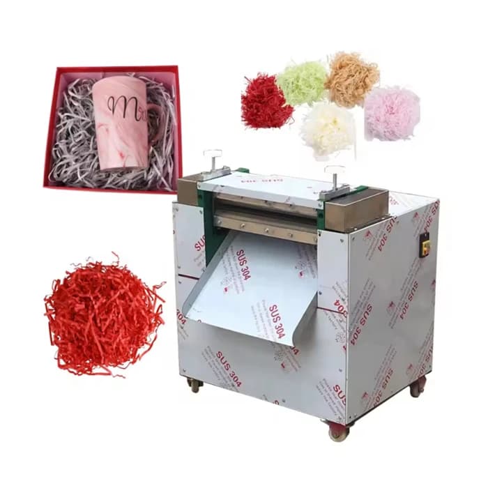 hot selling Crinkle Cut Kraft Paper Shred Filler Tissue Paper Shredder Machine for gift box filling