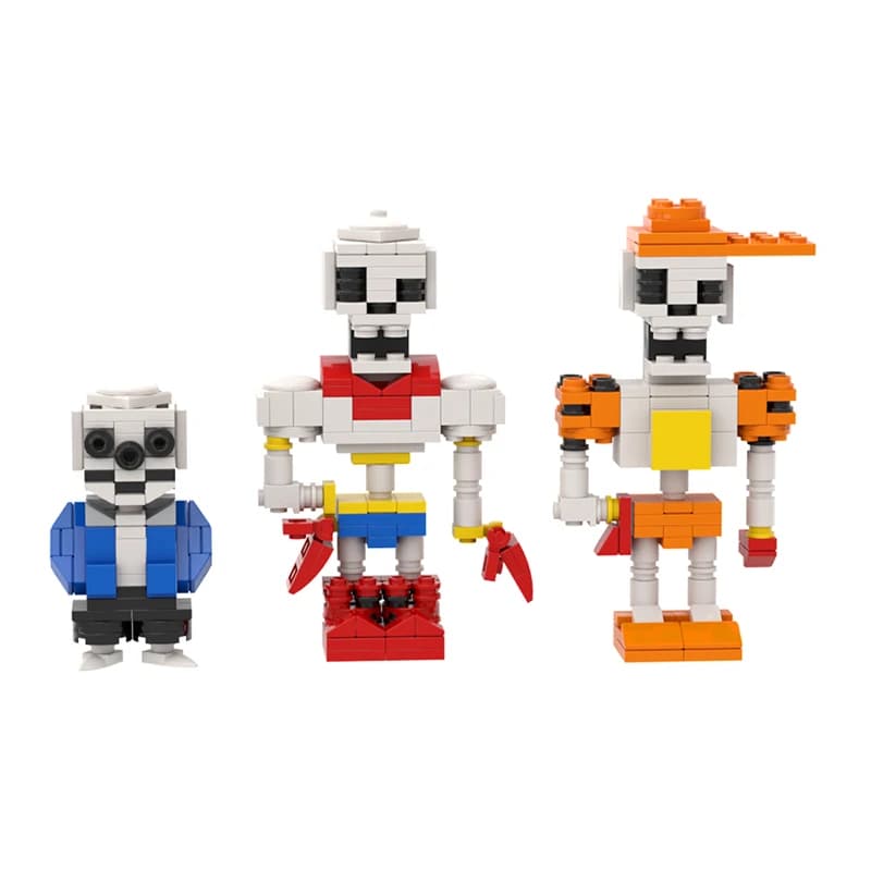 Moc Game Undertaled Flowey and Drunk Bun Building Blocks Suit Mini Skeleton Dolls Model Bricks Assembly DIY Toys Children Gifts