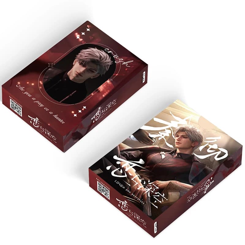 50Pcs/Box Game Love and Deepspace Laser Card  Xavier Zayne Rafayel ralayo Sylus Qin Che Shen Xinghui Li Shen Qi Yu LOMO Card Toy