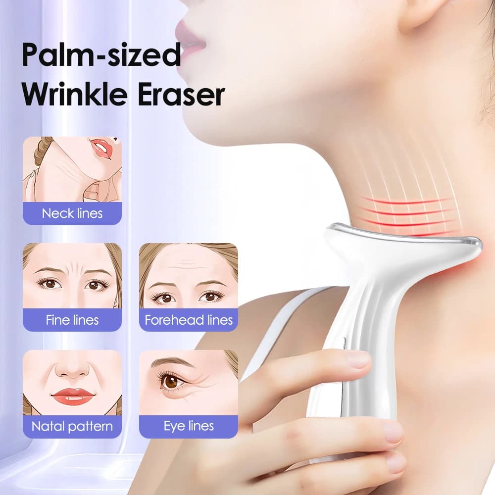 Face Neck Lifting Beauty Device EMS Microcurrent LED Photon Firming Rejuvenation Anti Wrinkle Facial Massager Skincare Tools