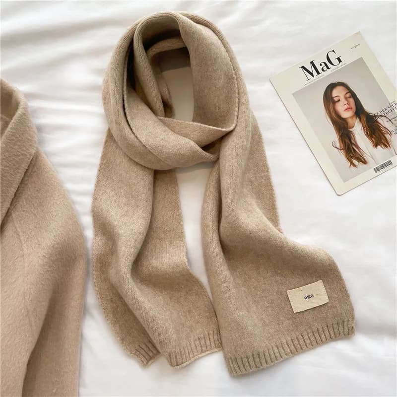 Knitted Scarf 2023 New Autumn Winter Warm Scarf Fashion Scarves Korean Version For Girl Boy Soft Neckerchief Cashmere Imitation