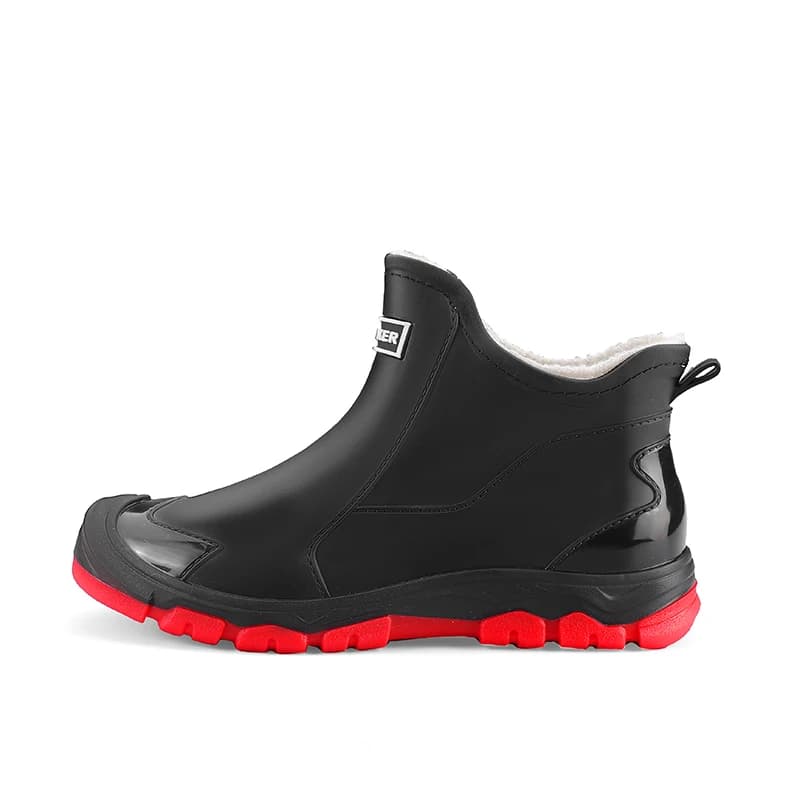 COZOK Men's Waterproof Non-slip Short Boot Rain Shoes Fashionable Fisherman Work Shoes Soft Bottom Rain Boots For Outdoor Use