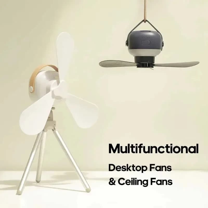 Multifunctional Outdoor Camping Fan - Tent Canopy Ceiling Circulator, Air Cooler with LED Lights and Remote Control