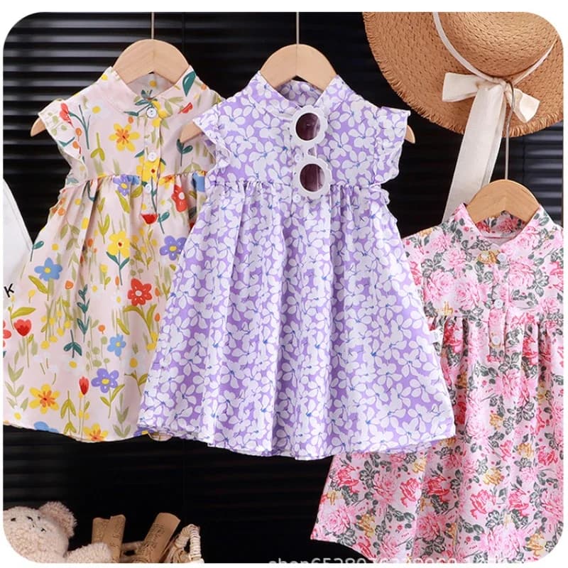Baby Girls Beach Dresses Summer Soft Breathable Kids Girls Clothing Children Holiday A-Line Dress Vestidos 2025