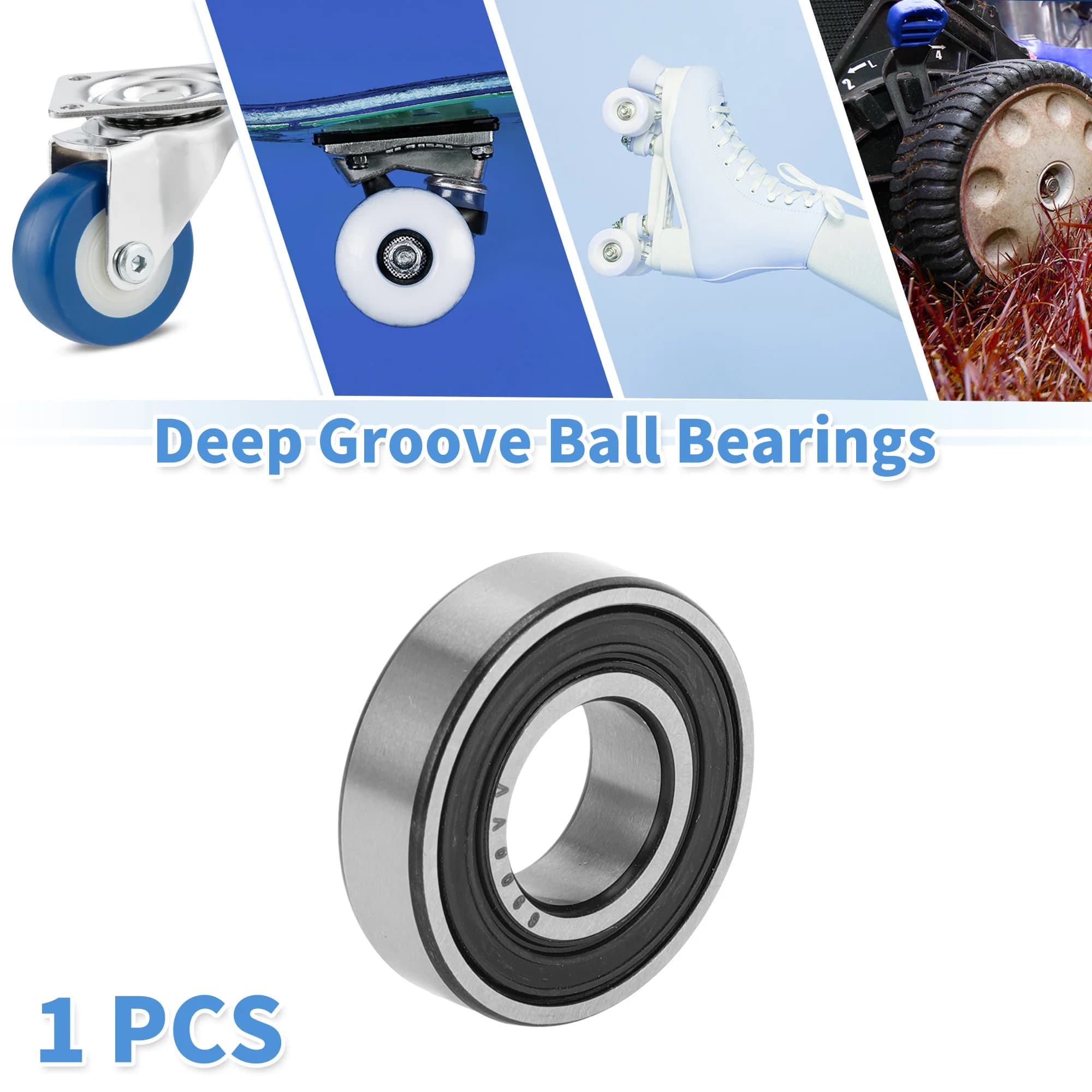 Motoforti 6900VV Deep Groove Ball Bearings P6 10x22x6mm Lubricated Bearings Double Rubber Seal Scooter Skateboard Wheel