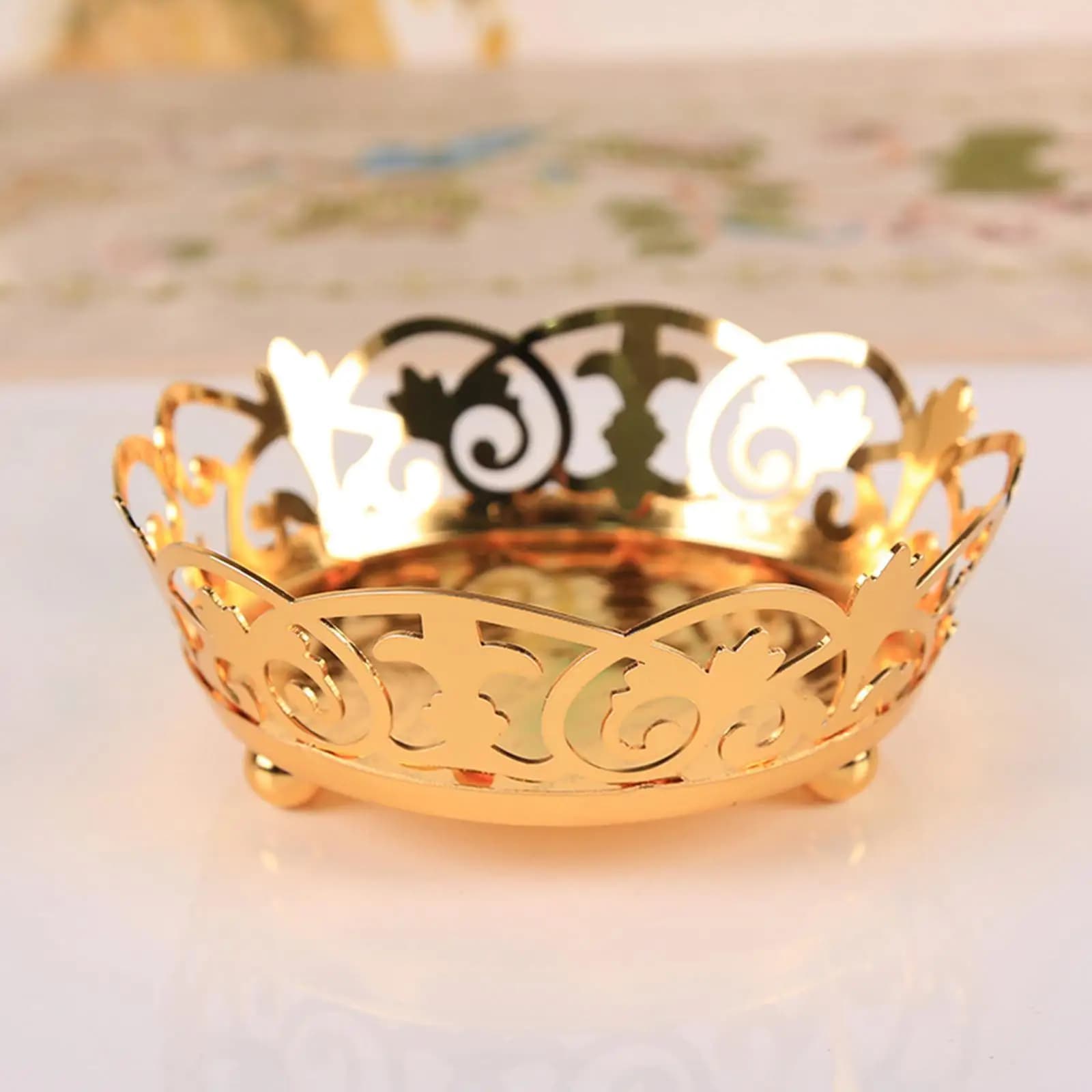 Serving Bowl Dried Fruit Tray Vintage Cake Stand Home Decor for Kitchen Counter Fruit Stand for Dessert Pastry Nuts Cake Wedding