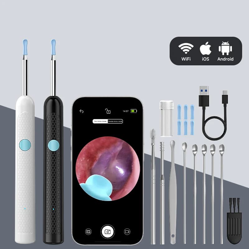 Smart Ear Cleaner Camera 4.2MM WIFI Visual EarPick 1080P Ear Wax Removal Digital Ear Spoon Take Photo Waterproof USB C Charging