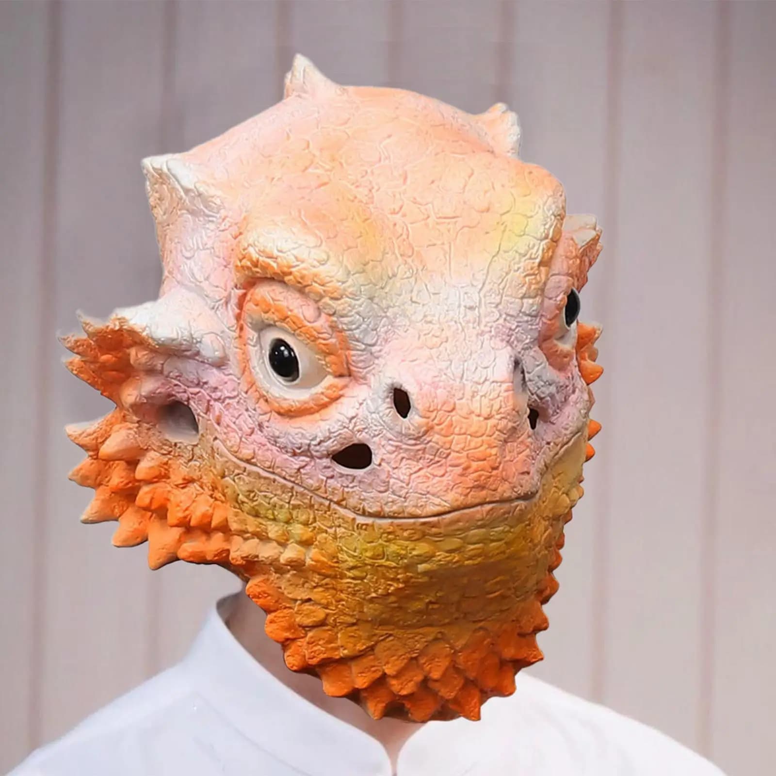Lizard Mask Latex Headwear Lizard Cosplay Halloween Masquerades Mask for