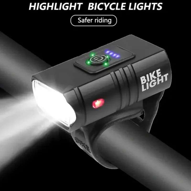 Waterproof LED Bicycle Headlight T6 10W 1200LM 6 Modes USB Rechargeable MTB Bike Front Lamp Outdoor Flash Light