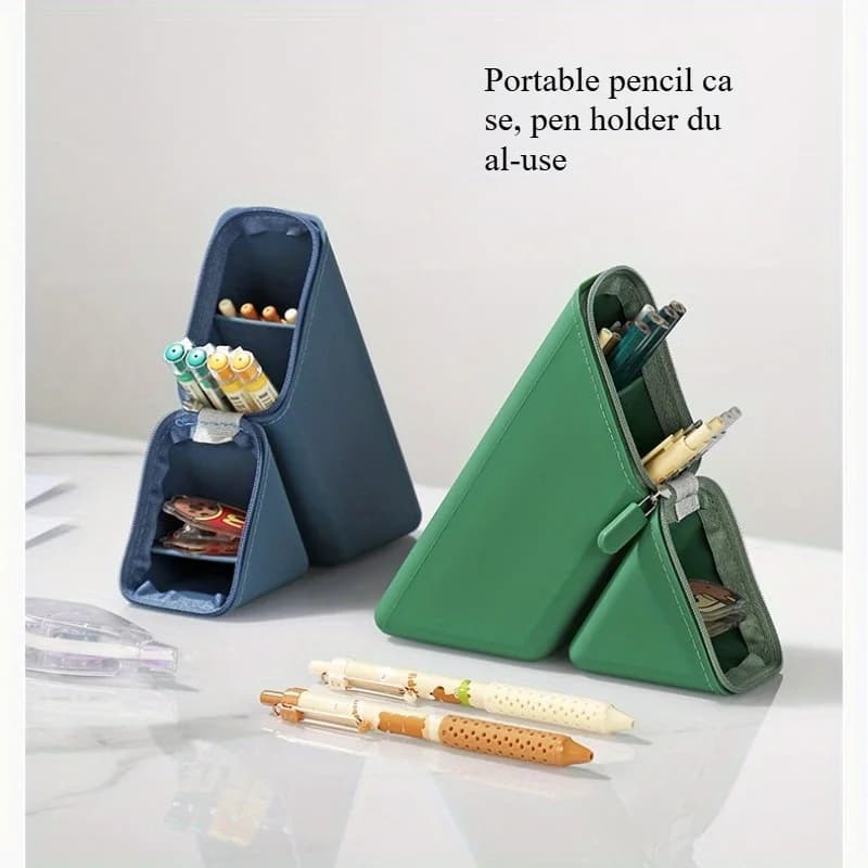 Stylish Silicone Pen Holder-Foldable Desktop Organizer for Office & Study,Multi-Purpose Stationery Cup,Perfect Gift for Students