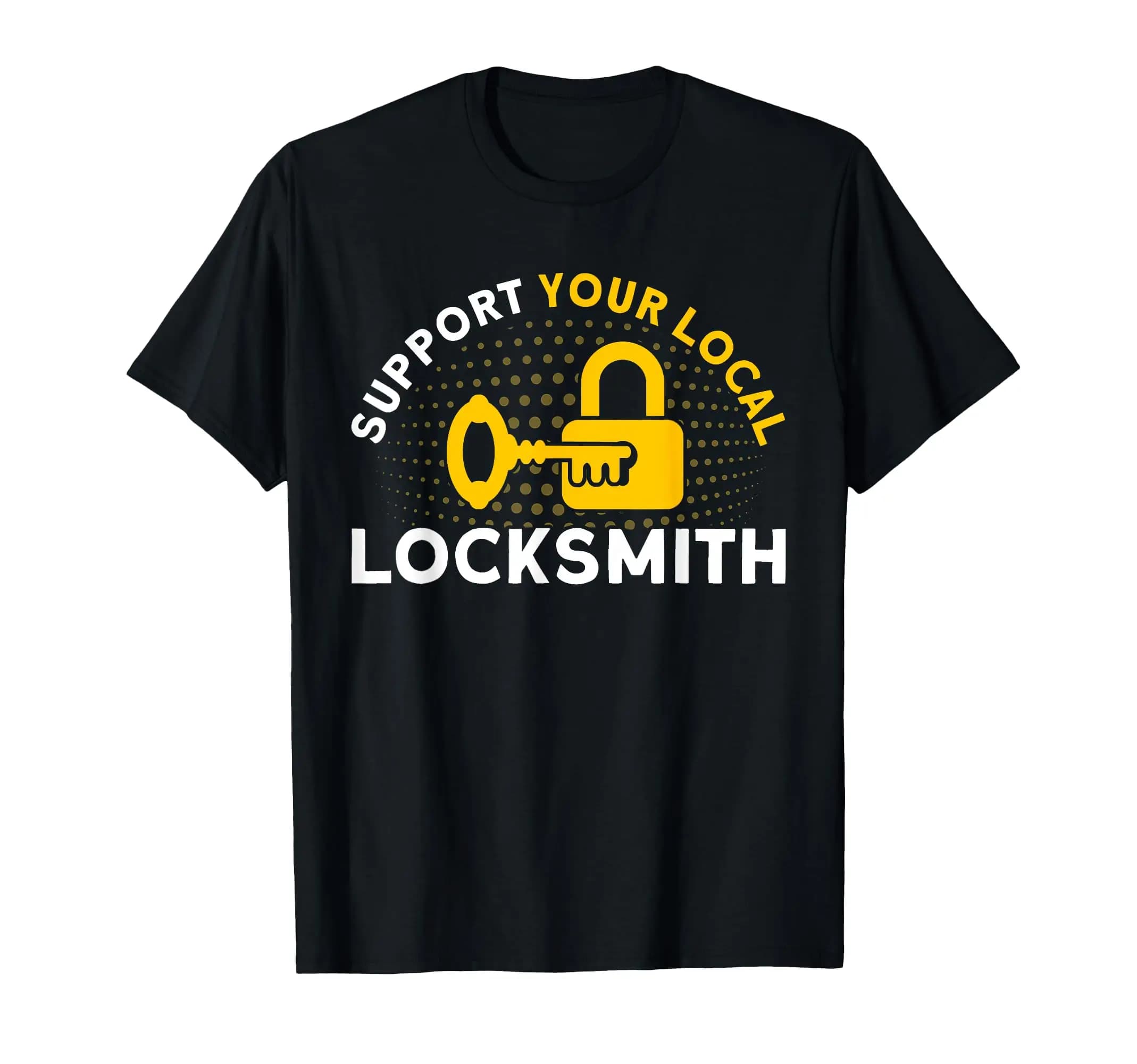 Lock Picking Support Your Local Locksmith Locksmith T-Shirt Classic Logo T Shirt and Stickers, Unisex Adult T Shirt Collection