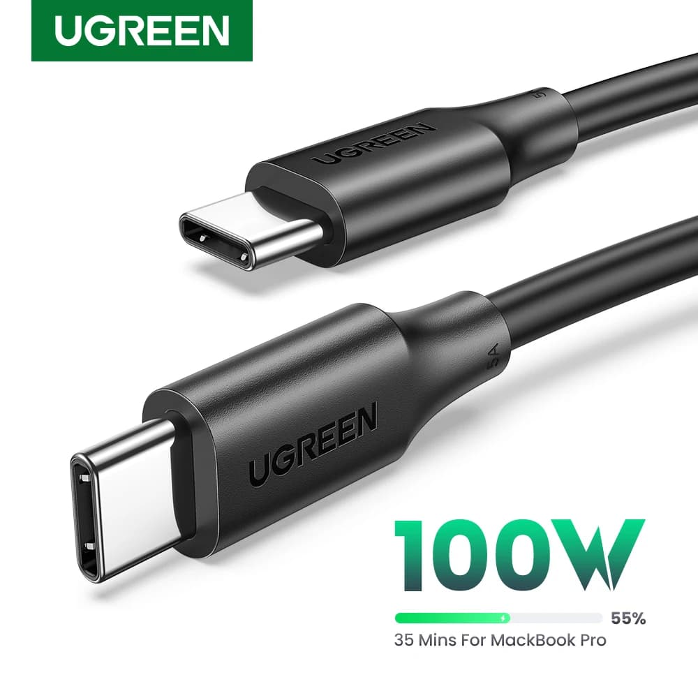 UGREEN USB C to USB Type-C Cable 100W 60W For iPhone 15 Macbook Samsung S23 Fast Charge Cable E-marker USB Type C 100W PD Cable