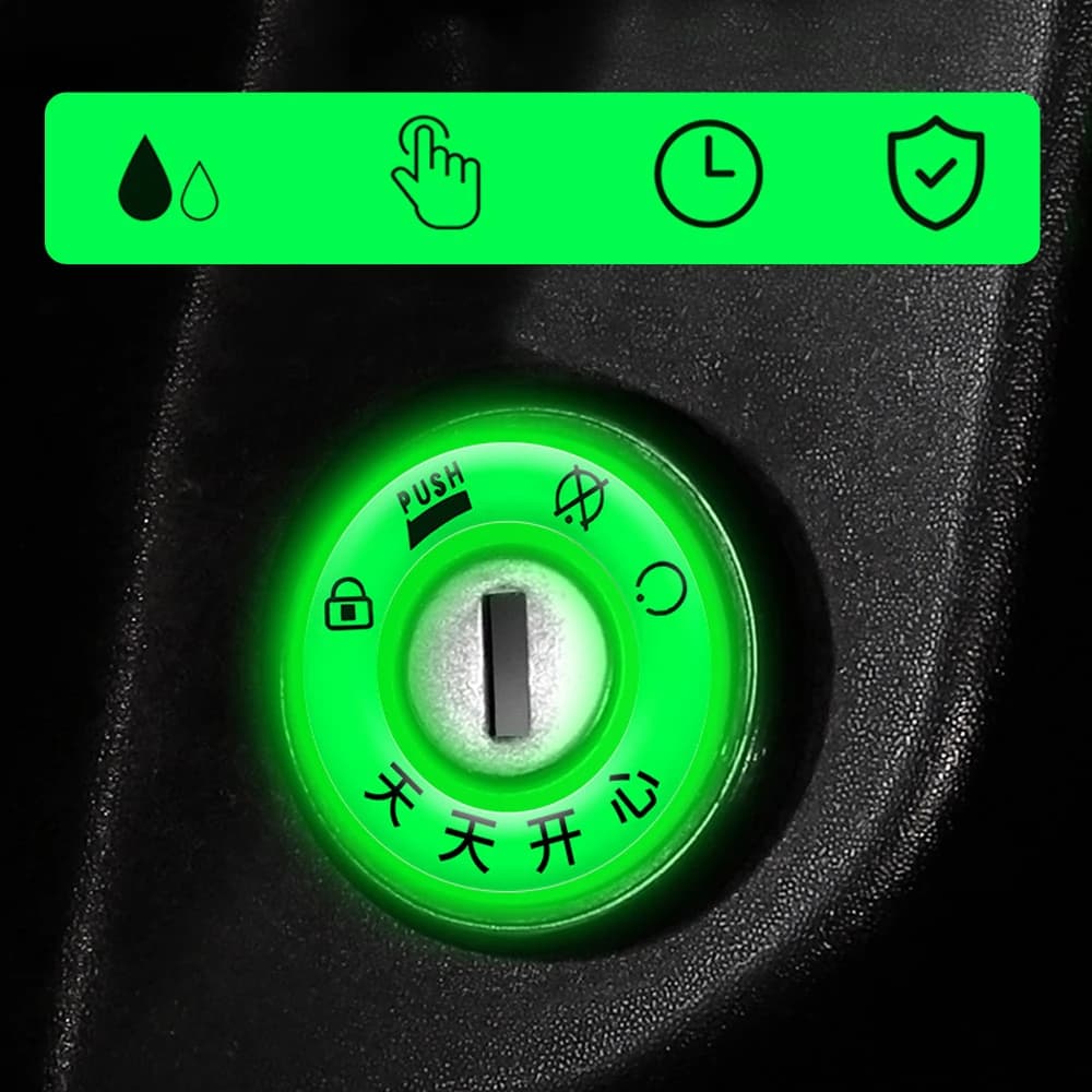 1pc Motorcycle Luminous Switch Ring Styling Sticker Motorcycle Ignition Key Stickers Motorcycle Key Hole Decorative Cover