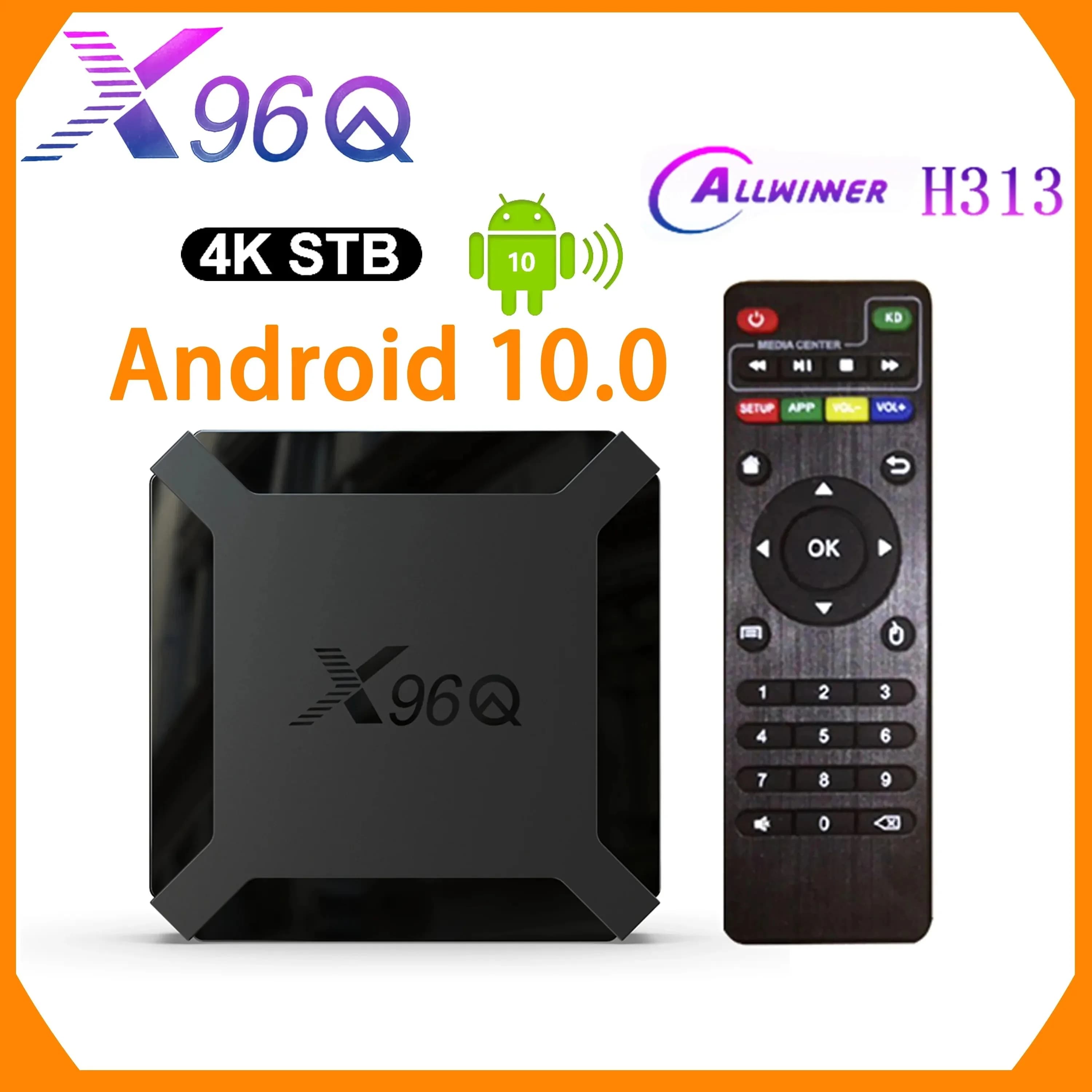 X96Q Android10 TV Box Allwinner H313 Quad Core 4K Smart TV BOX 2GB16GB Wifi Youtube Netflix MultiLanguage Streaming Media Player