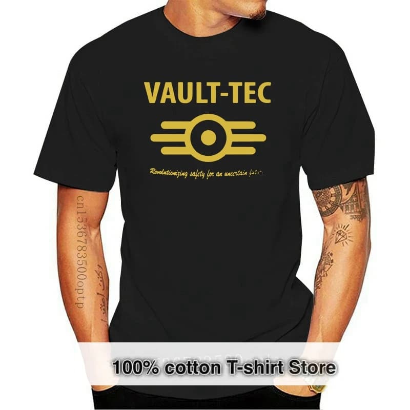 2019 Fashion Vault-Tec Funny Tees Men Vault-Tec Funny Clothing Tees