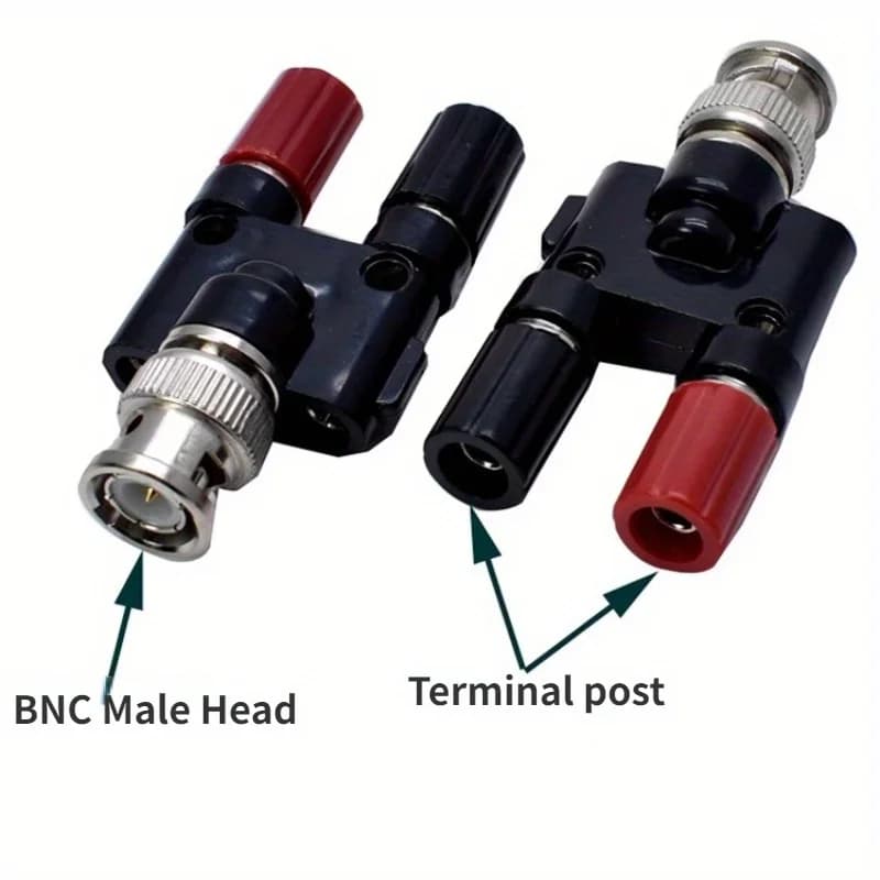 1pcs BNC Male To Female Banana Dual Binding Posts Adapter Covert From BNC Plug Male Pin Covert To Banana Jack Female Socket