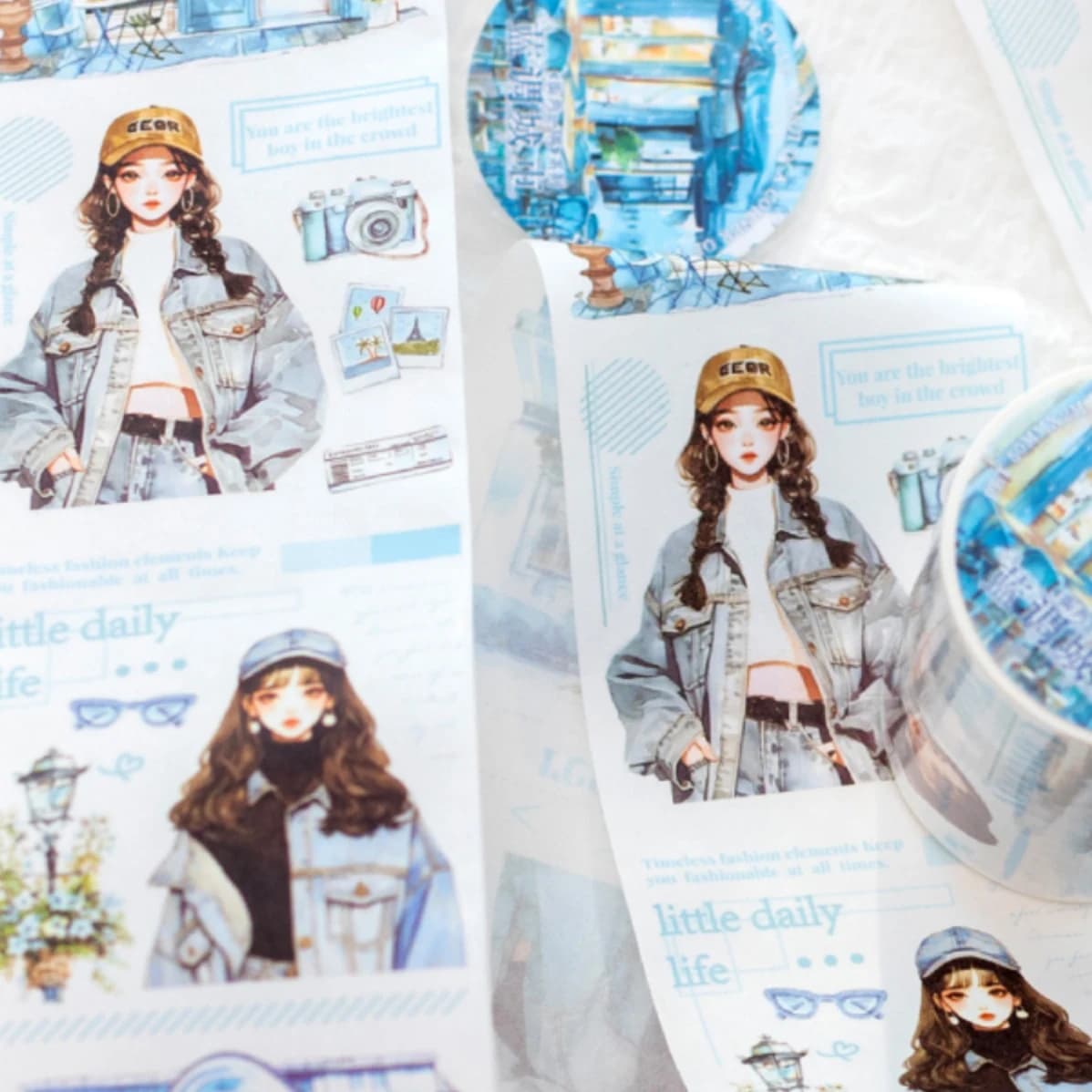 A Corner of The Street Series Vintage Character Landscaping Washi Tape Creative DIY Journal Material Collage Stationery