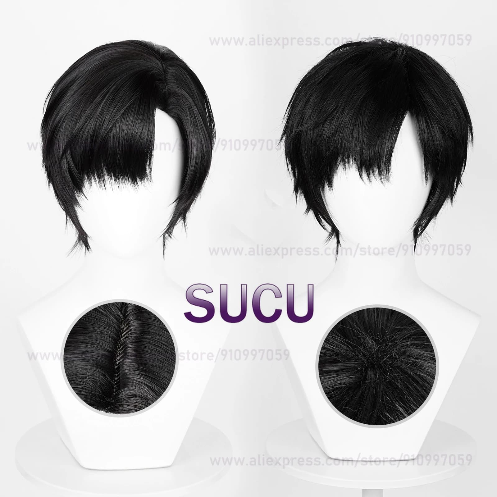 Love And Deepspace Zayne Cosplay Wig 30cm Black Short Heat Resistant Synthetic Hair Halloween Party Wigs + Wig Cap