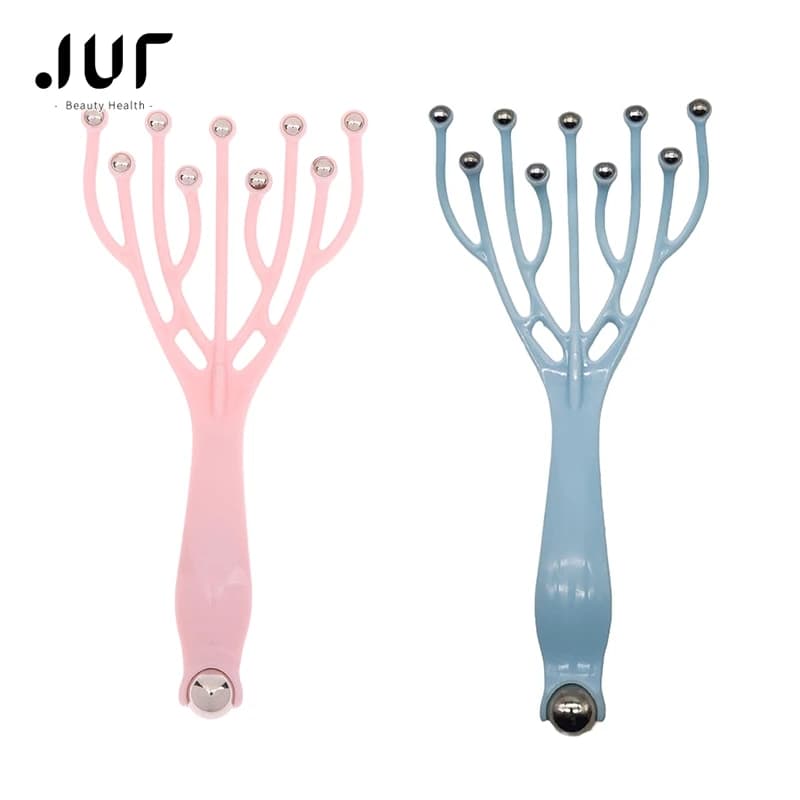 9 Claws Head Massger Relieve Migraine Hand Held Hair Stress Relief Aid Relaxation Scalp Massage Roller for Hair Growth Relax