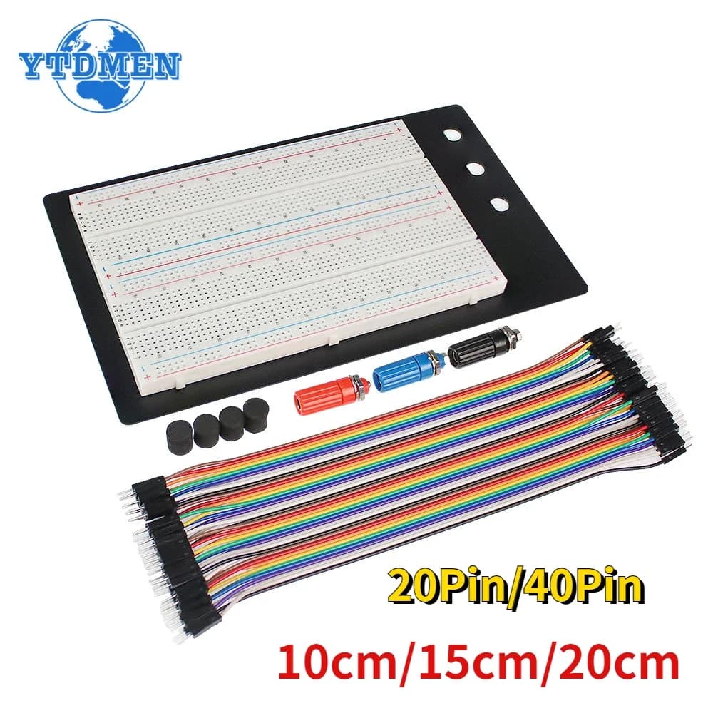 MB102 Breadboard Jumper Wire 400 Points PCB Bread Board Dupont Line Kit Male To Male/Female To Female/Male To Female 10/15/20cm