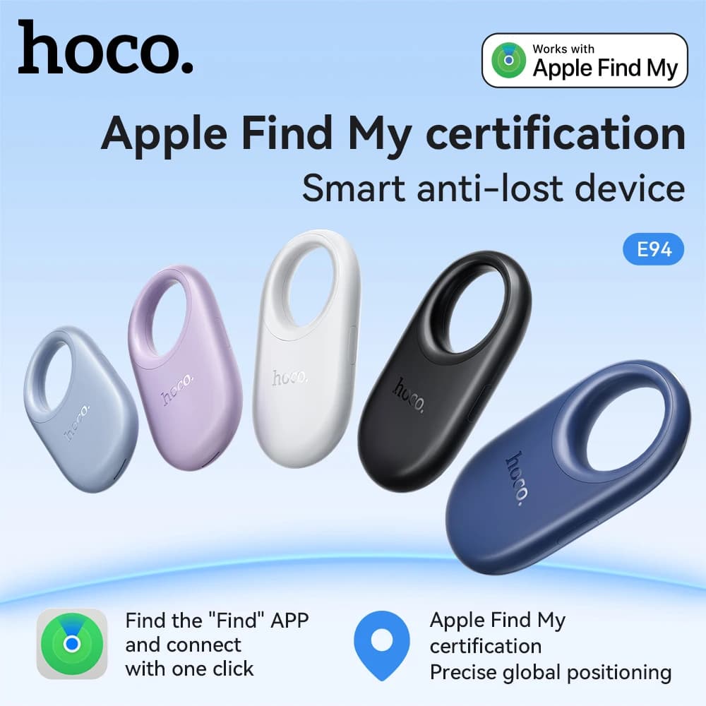 HOCO E94 SmartTag Bluetooth GPS Smart Trackers Finder intelligent positioning Pet Car key Bag Wallet anti-lost device Find my