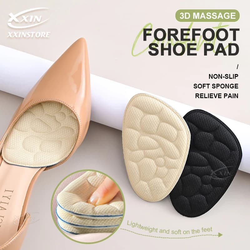 【Xxin】High Heel Shoes Insole Sponge Forefoot Cushion Soft Shock-absorbing Women Shoe Pad