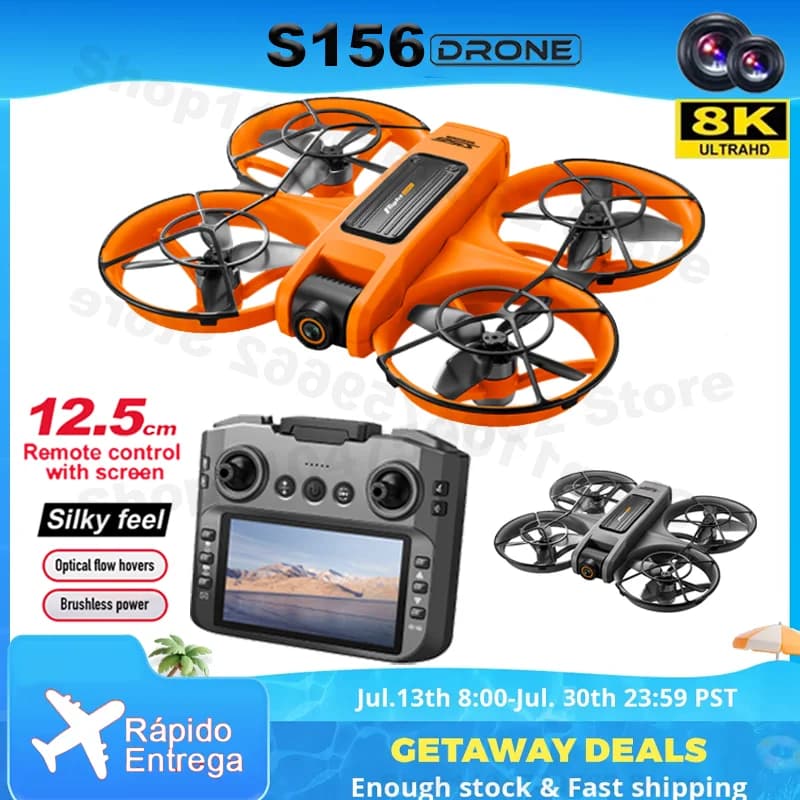 NEW S156 Drone 8K HD Camera 360°stunt Dual Lens GPS 5G WiFi Brushless Motors Foldable Quadcopter for Aerial Photography and Gift