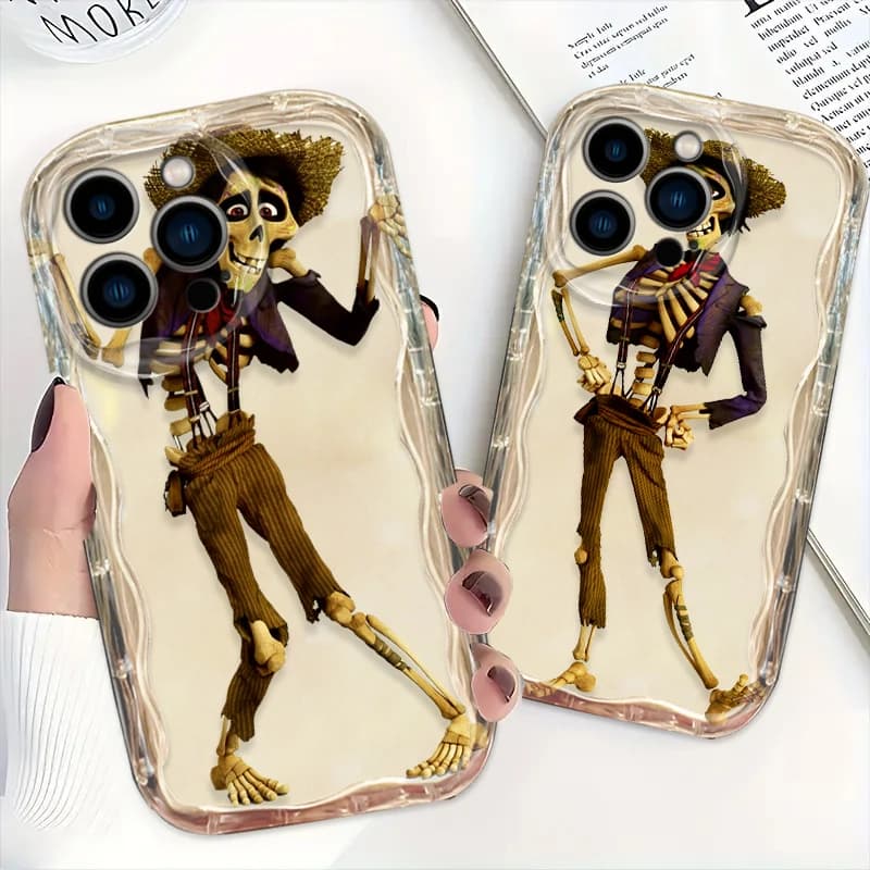 Disney Coco Cover For Apple iPhone 15 14 13 12 11 Pro X XR XS Max Plus 8 7 Plus SE Wave Oil Phone Case