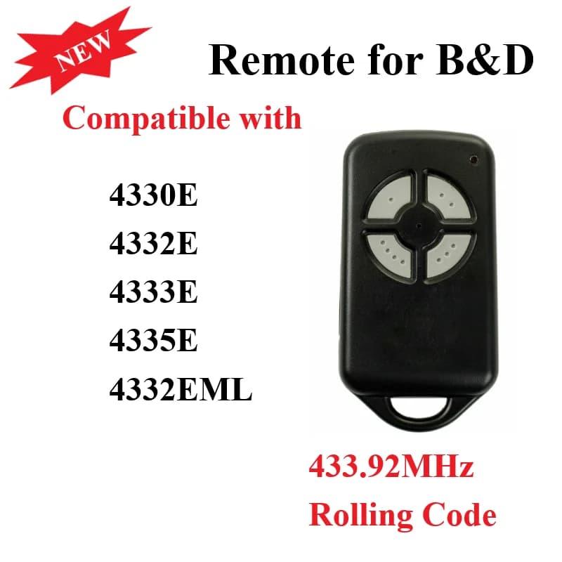 For Liftmaster 4330E 4332E 4333E 4335E Garage Door Remote Control Transmitter 4335EML 433MHz gate door