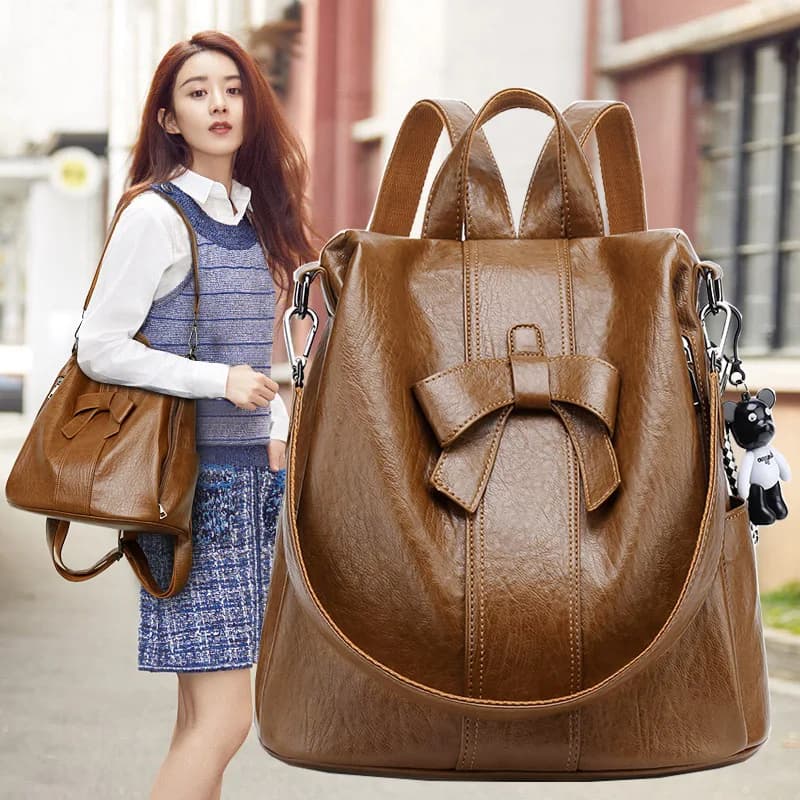 Anti-Theft Backpack For Women And Men Pu Leather Shopping Business Casual Fashion Stylish High Quality Book Back Shoulder Bags
