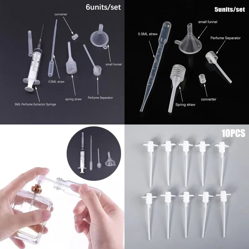 3/4/6Pcs pack Mini Refillable Perfume Converter Perfume Dispenser Portable Refill Tool Perfume Dispenser Syringe Special Needle