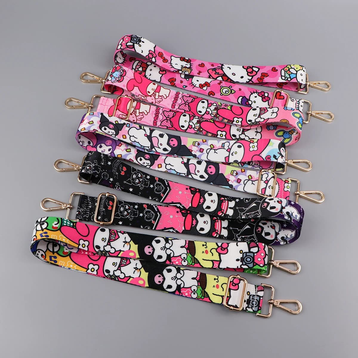 Cartoon Pink Cat Bag Strap Woman Colored Straps for Crossbody Messenger Shoulder Bag Accessories Adjustable Belts Straps