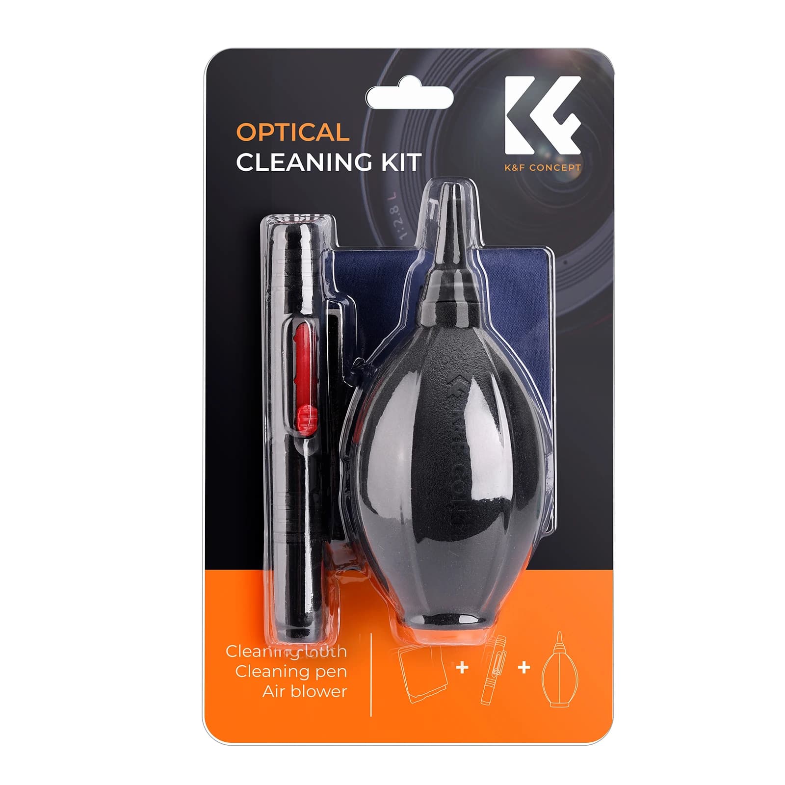 K&F Concept 3in1 DSLR Camera Cleaning Kit Lens Dust Blower Cleaner Cleaning Pen Microfiber Cleaning Cloth