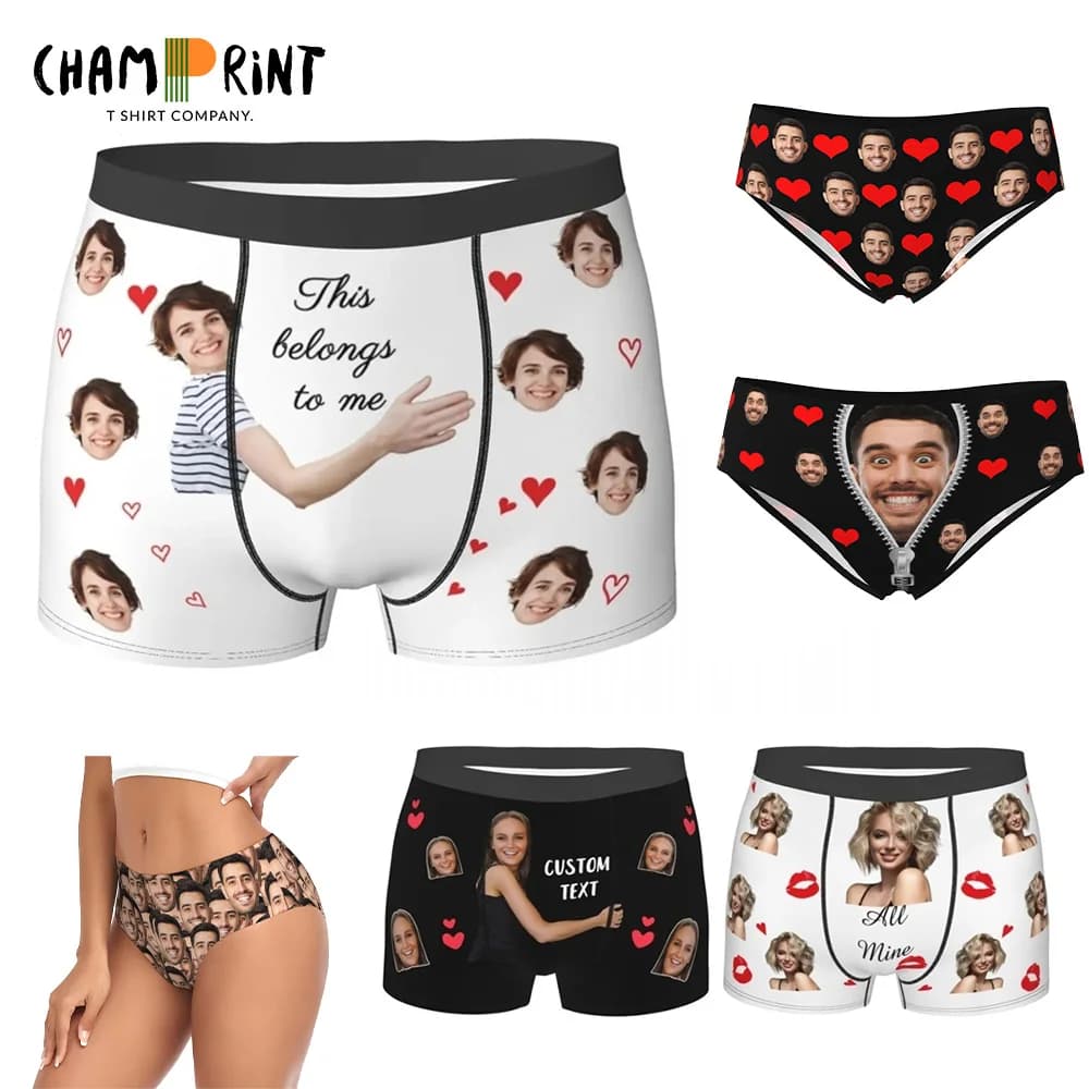 Valentine's Day Personalize Boxer Face Custom Photo Man's Underwear Gift for Man Boyfriend Anniversary Birthday/Wedding Gifts