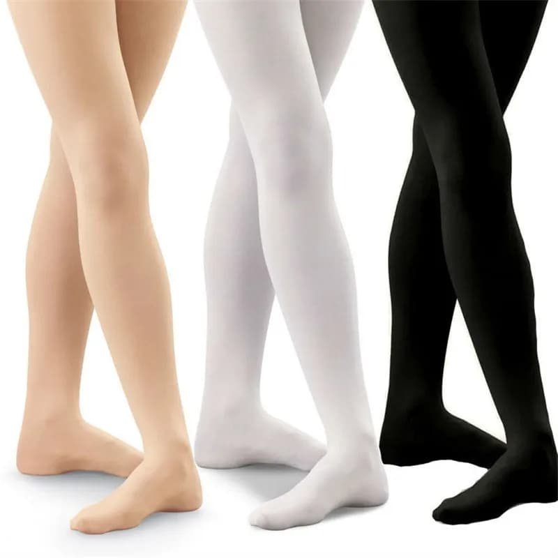 90D 2pcs Pack Hot Sale High Quality Kids Girls Women Adult Dance Wear White Black Ballet Pink Tan Full Footed Tights
