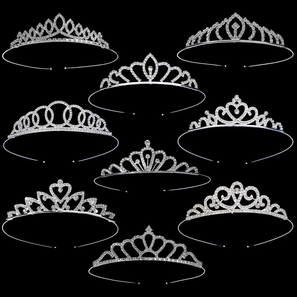 Fashion Kids Rhinestone Tiara Princess Headband for Girls Bridal Crystal Crown Tiara Wedding Flower Girl Hair Jewelry
