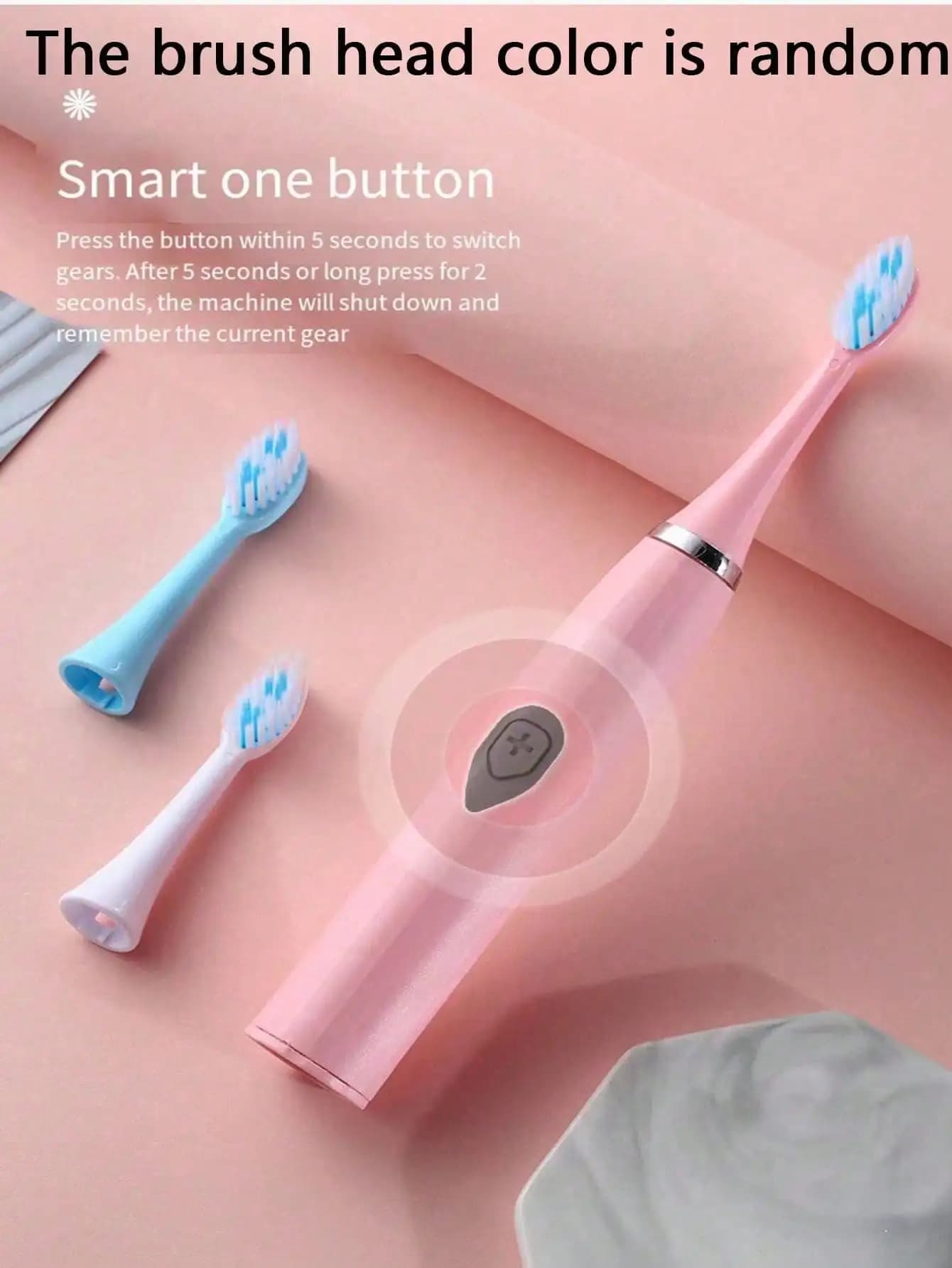 Adult Automatic  Toothbrush Couples Set, Electric Toothbrush Suitable For Home Or Travel Use, Random Brush Head Color