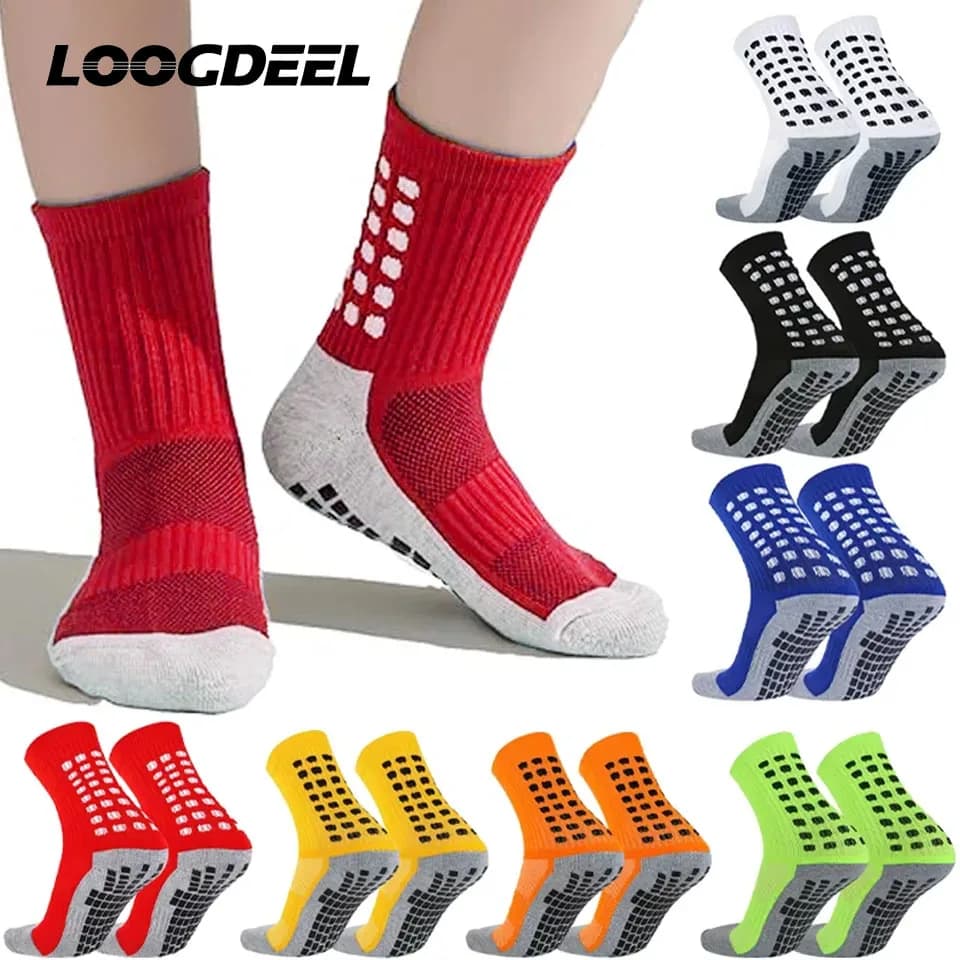 Loogdeel 1Pair Boys Girls Knee-High Soccer Sports Socks Children Adult Towels Thickened Bottom Football Sock Long Tube Stockings