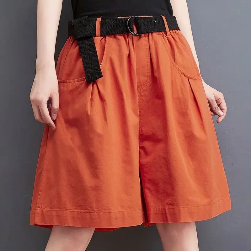 Wide Female Short Pants Korean Style Women's Shorts Casual Summer Youthful Hot Outdoor Fashion Clothing 2024 Classic Stretchy XL